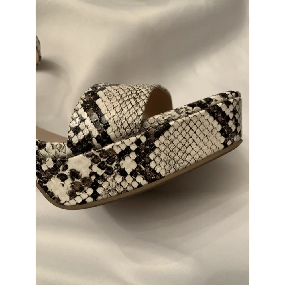 Pop Casen Snakeskin Strappy Heels Size 8 M Women club brand new with tags no box